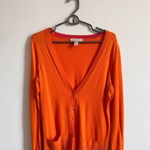 Banana Republic Orange Cardigan M